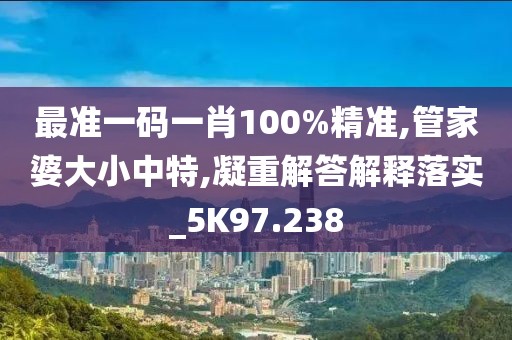最準(zhǔn)一碼一肖100%精準(zhǔn),管家婆大小中特,凝重解答解釋落實(shí)_5K97.238