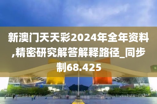 新澳門天天彩2024年全年資料,精密研究解答解釋路徑_同步制68.425