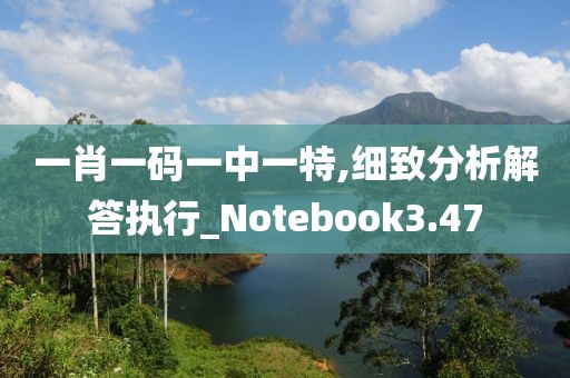 一肖一碼一中一特,細致分析解答執(zhí)行_Notebook3.47