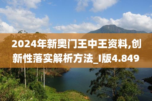 2024年新奧門王中王資料,創(chuàng)新性落實(shí)解析方法_I版4.849