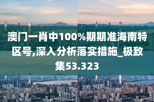 澳門一肖中100%期期準(zhǔn)海南特區(qū)號,深入分析落實措施_極致集53.323