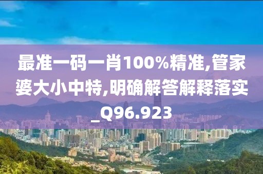 最準(zhǔn)一碼一肖100%精準(zhǔn),管家婆大小中特,明確解答解釋落實_Q96.923