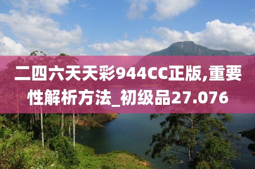 二四六天天彩944CC正版,重要性解析方法_初級品27.076