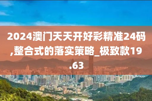 2024澳門天天開(kāi)好彩精準(zhǔn)24碼,整合式的落實(shí)策略_極致款19.63