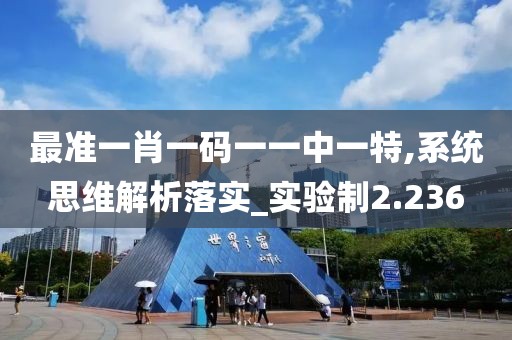 最準(zhǔn)一肖一碼一一中一特,系統(tǒng)思維解析落實_實驗制2.236