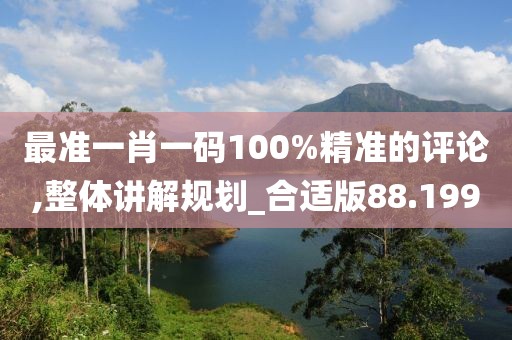 最準(zhǔn)一肖一碼100%精準(zhǔn)的評(píng)論,整體講解規(guī)劃_合適版88.199