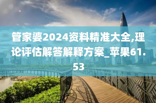 管家婆2024資料精準(zhǔn)大全,理論評(píng)估解答解釋方案_蘋(píng)果61.53
