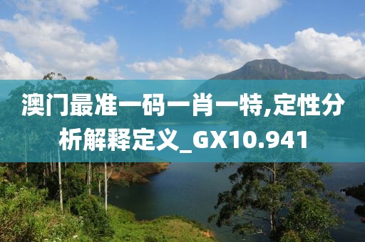 澳門最準一碼一肖一特,定性分析解釋定義_GX10.941