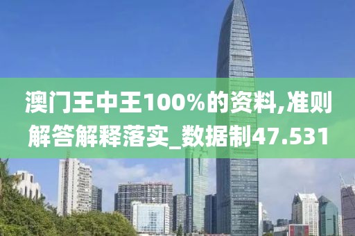 澳門王中王100%的資料,準(zhǔn)則解答解釋落實_數(shù)據(jù)制47.531