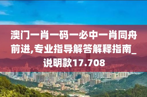 澳門一肖一碼一必中一肖同舟前進,專業(yè)指導解答解釋指南_說明款17.708