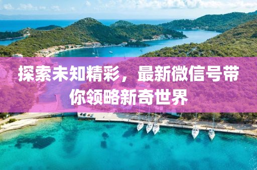 探索未知精彩，最新微信號(hào)帶你領(lǐng)略新奇世界