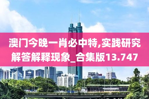 澳門今晚一肖必中特,實(shí)踐研究解答解釋現(xiàn)象_合集版13.747