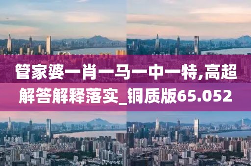 管家婆一肖一馬一中一特,高超解答解釋落實_銅質(zhì)版65.052