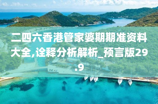 二四六香港管家婆期期準(zhǔn)資料大全,詮釋分析解析_預(yù)言版29.9