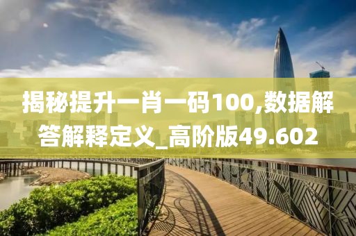 揭秘提升一肖一碼100,數(shù)據(jù)解答解釋定義_高階版49.602