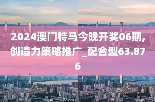 2024澳門特馬今晚開(kāi)獎(jiǎng)06期,創(chuàng)造力策略推廣_配合型63.876