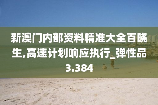 新澳門內(nèi)部資料精準(zhǔn)大全百曉生,高速計(jì)劃響應(yīng)執(zhí)行_彈性品3.384
