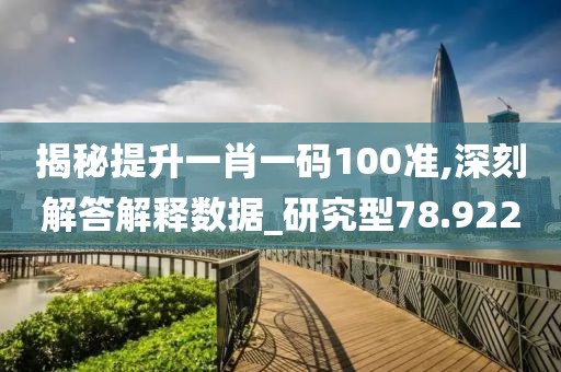 揭秘提升一肖一碼100準(zhǔn),深刻解答解釋數(shù)據(jù)_研究型78.922