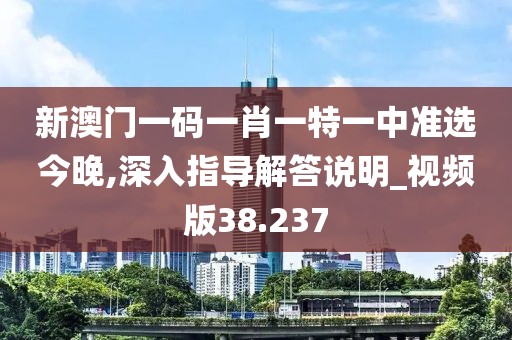 新澳門一碼一肖一特一中準(zhǔn)選今晚,深入指導(dǎo)解答說明_視頻版38.237