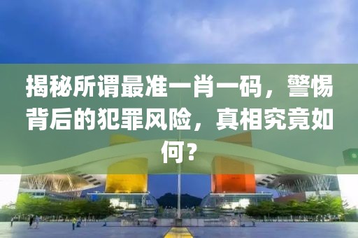 揭秘所謂最準(zhǔn)一肖一碼，警惕背后的犯罪風(fēng)險，真相究竟如何？