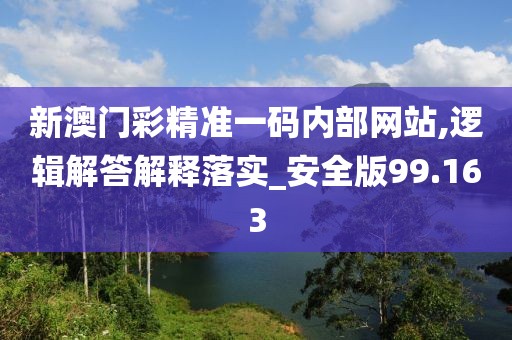 新澳門彩精準(zhǔn)一碼內(nèi)部網(wǎng)站,邏輯解答解釋落實_安全版99.163