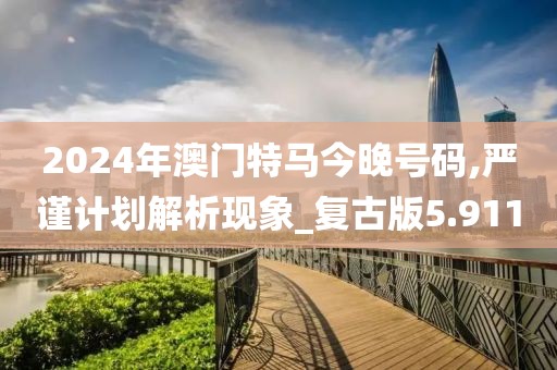 2024年澳門特馬今晚號碼,嚴謹計劃解析現象_復古版5.911