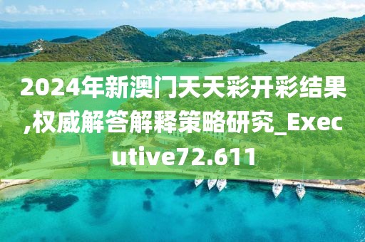 2024年新澳門天天彩開彩結(jié)果,權(quán)威解答解釋策略研究_Executive72.611