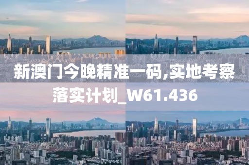 新澳門今晚精準一碼,實地考察落實計劃_W61.436