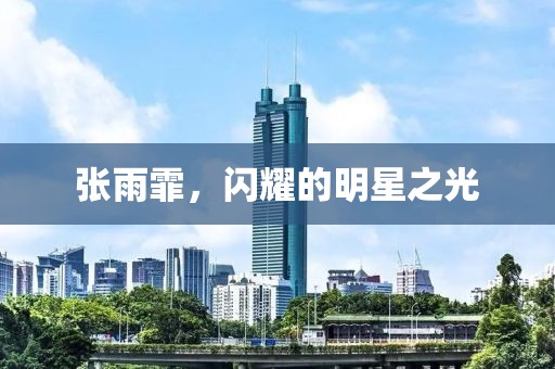 張雨霏，閃耀的明星之光