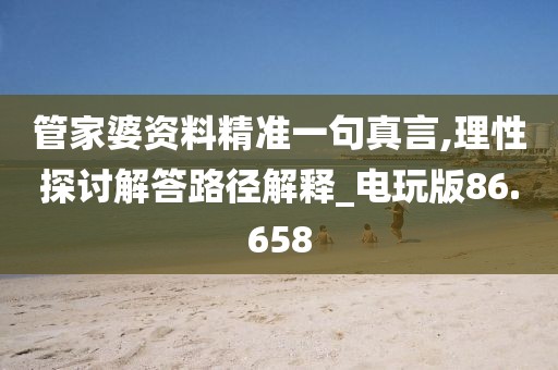 管家婆資料精準(zhǔn)一句真言,理性探討解答路徑解釋_電玩版86.658