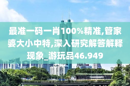 最準一碼一肖100%精準,管家婆大小中特,深入研究解答解釋現(xiàn)象_游玩品46.949