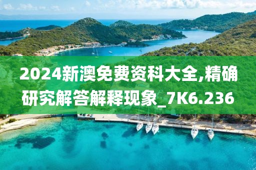 2024新澳免費資科大全,精確研究解答解釋現(xiàn)象_7K6.236