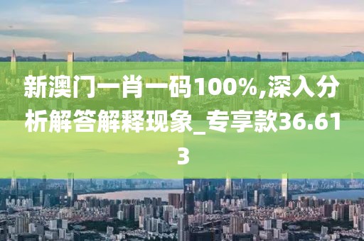 新澳門一肖一碼100%,深入分析解答解釋現(xiàn)象_專享款36.613