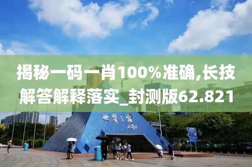 揭秘一碼一肖100%準確,長技解答解釋落實_封測版62.821
