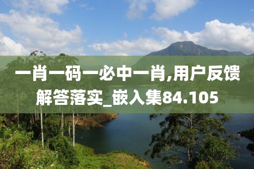 一肖一碼一必中一肖,用戶(hù)反饋解答落實(shí)_嵌入集84.105