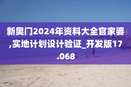 新奧門2024年資料大全官家婆,實地計劃設(shè)計驗證_開發(fā)版17.068