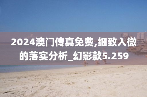 2024澳門傳真免費(fèi),細(xì)致入微的落實(shí)分析_幻影款5.259