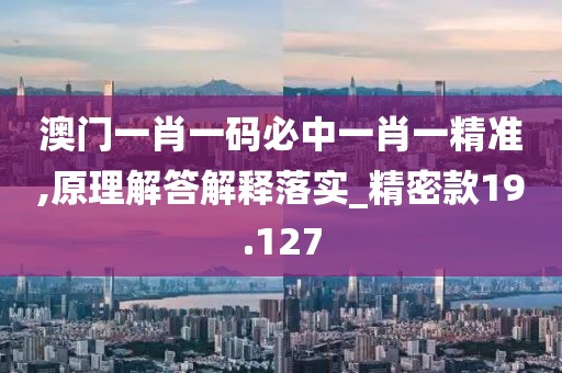 澳門一肖一碼必中一肖一精準(zhǔn),原理解答解釋落實_精密款19.127