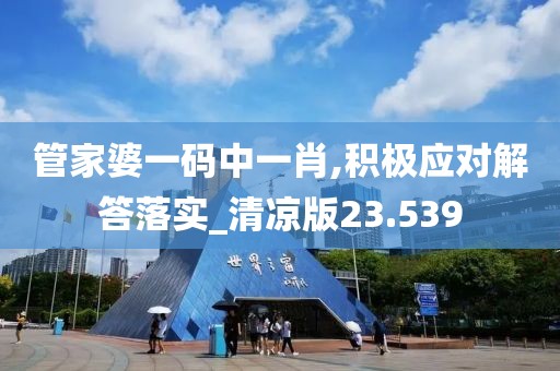 管家婆一碼中一肖,積極應(yīng)對解答落實_清涼版23.539