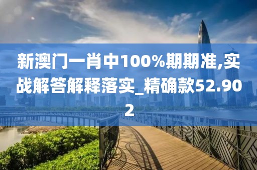 新澳門一肖中100%期期準(zhǔn),實(shí)戰(zhàn)解答解釋落實(shí)_精確款52.902