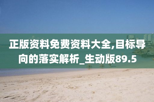 正版資料免費(fèi)資料大全,目標(biāo)導(dǎo)向的落實(shí)解析_生動(dòng)版89.5