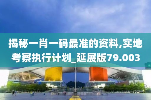 揭秘一肖一碼最準(zhǔn)的資料,實地考察執(zhí)行計劃_延展版79.003