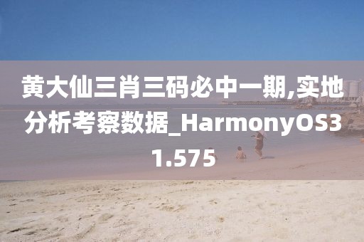 黃大仙三肖三碼必中一期,實地分析考察數(shù)據(jù)_HarmonyOS31.575