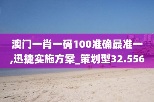 澳門一肖一碼100準(zhǔn)確最準(zhǔn)一,迅捷實施方案_策劃型32.556