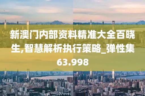 新澳門內(nèi)部資料精準(zhǔn)大全百曉生,智慧解析執(zhí)行策略_彈性集63.998