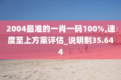 2004最準的一肖一碼100%,速度至上方案評估_說明制35.644