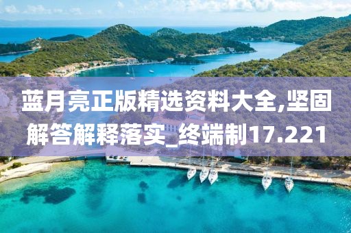 藍(lán)月亮正版精選資料大全,堅固解答解釋落實(shí)_終端制17.221