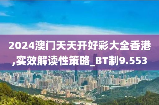 2024澳門天天開好彩大全香港,實效解讀性策略_BT制9.553