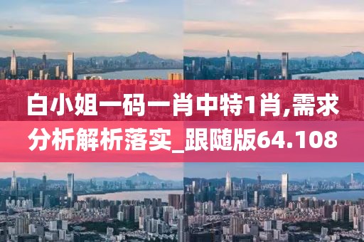 白小姐一碼一肖中特1肖,需求分析解析落實_跟隨版64.108