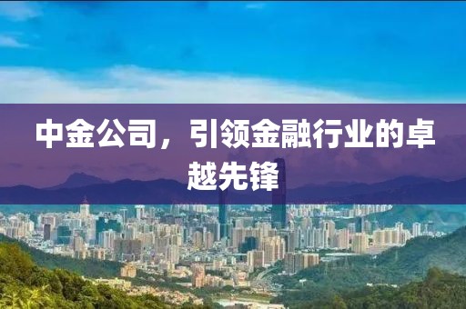 中金公司，引領(lǐng)金融行業(yè)的卓越先鋒